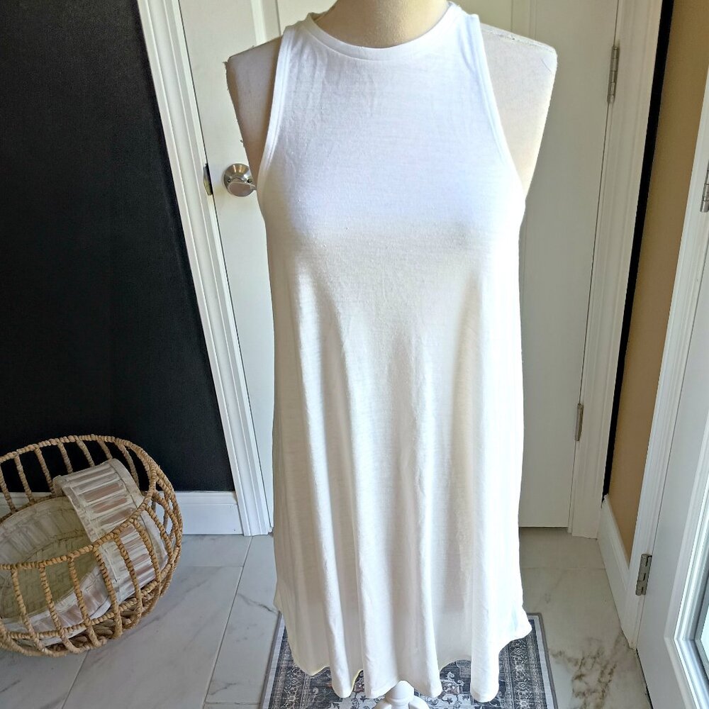 NEW! LOFT BEACH WHITE TEE COVER UP DRESS